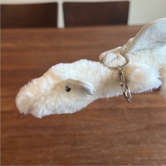 Snow Dragon Bag Charm Keychain Jellycat Style Plush - Picture 3 of 5